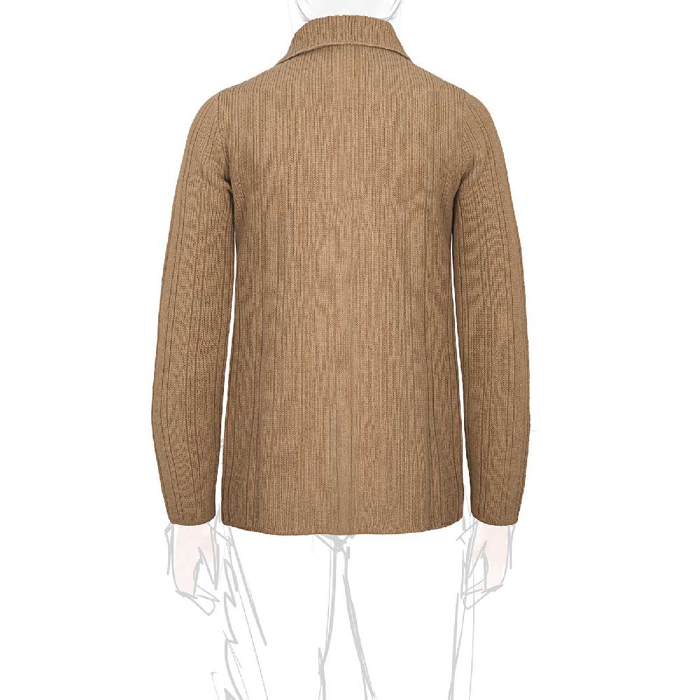 Rubinacci Cardigan doppio petto cashmere rhum Vendite stagionali