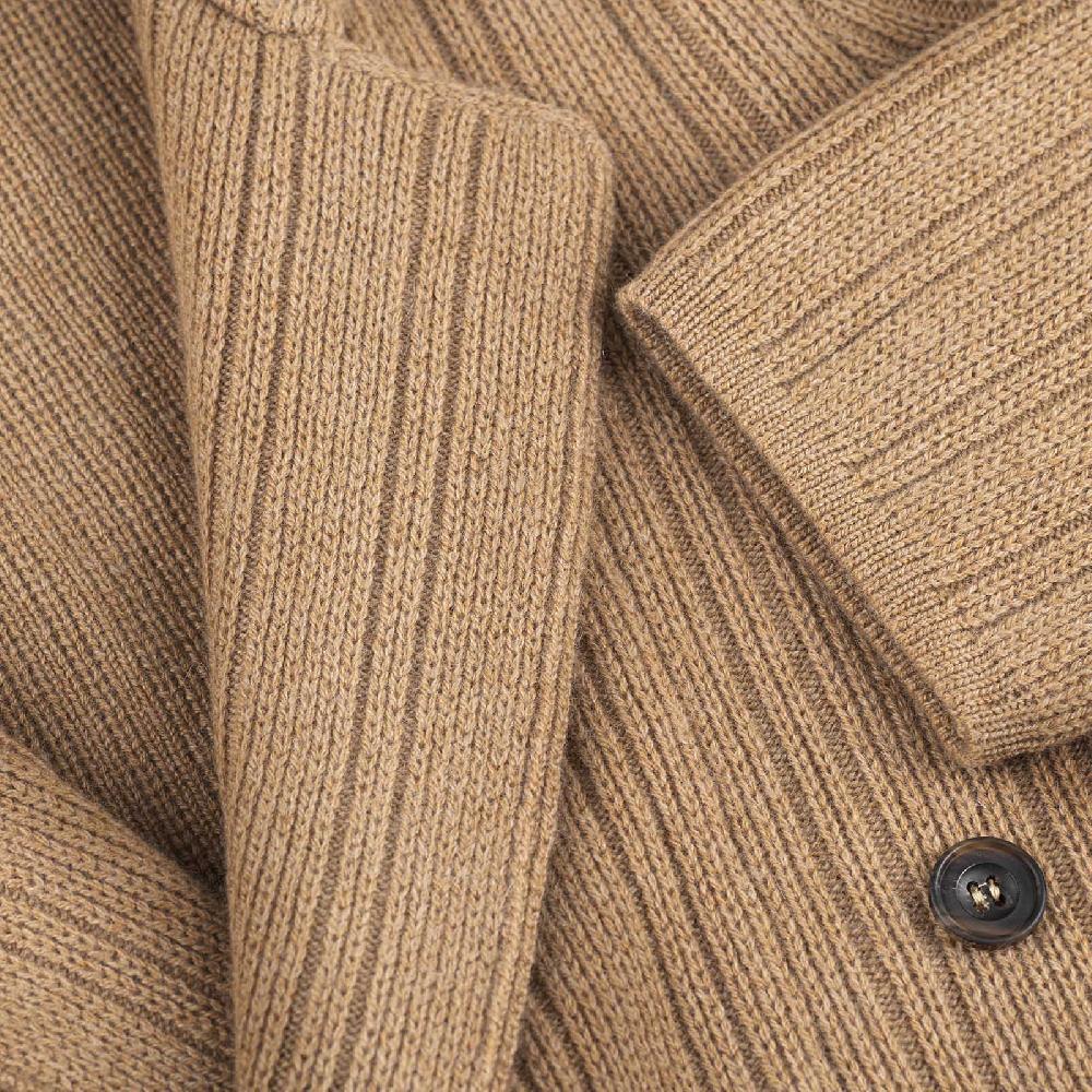 Rubinacci Cardigan doppio petto cashmere rhum Vendite stagionali