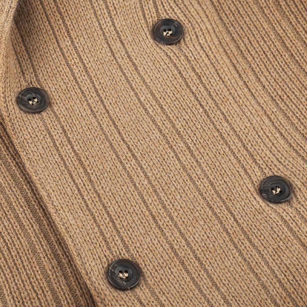 Rubinacci Cardigan doppio petto cashmere rhum Vendite stagionali