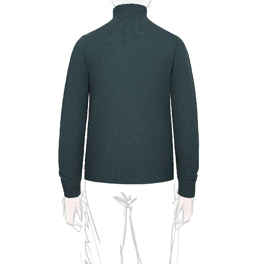 Rubinacci Collo alto in cashmere verde Offerta per la Festa della Mamma