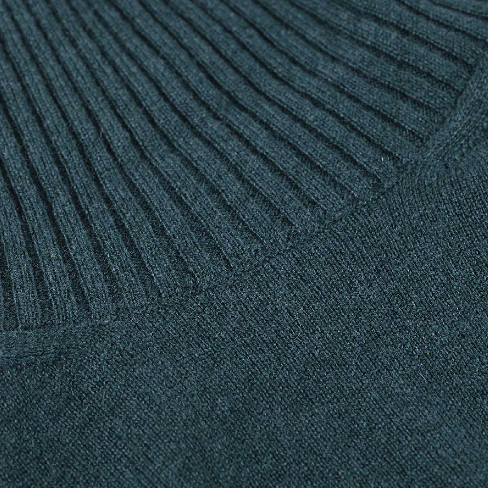 Rubinacci Collo alto in cashmere verde Offerta per la Festa della Mamma