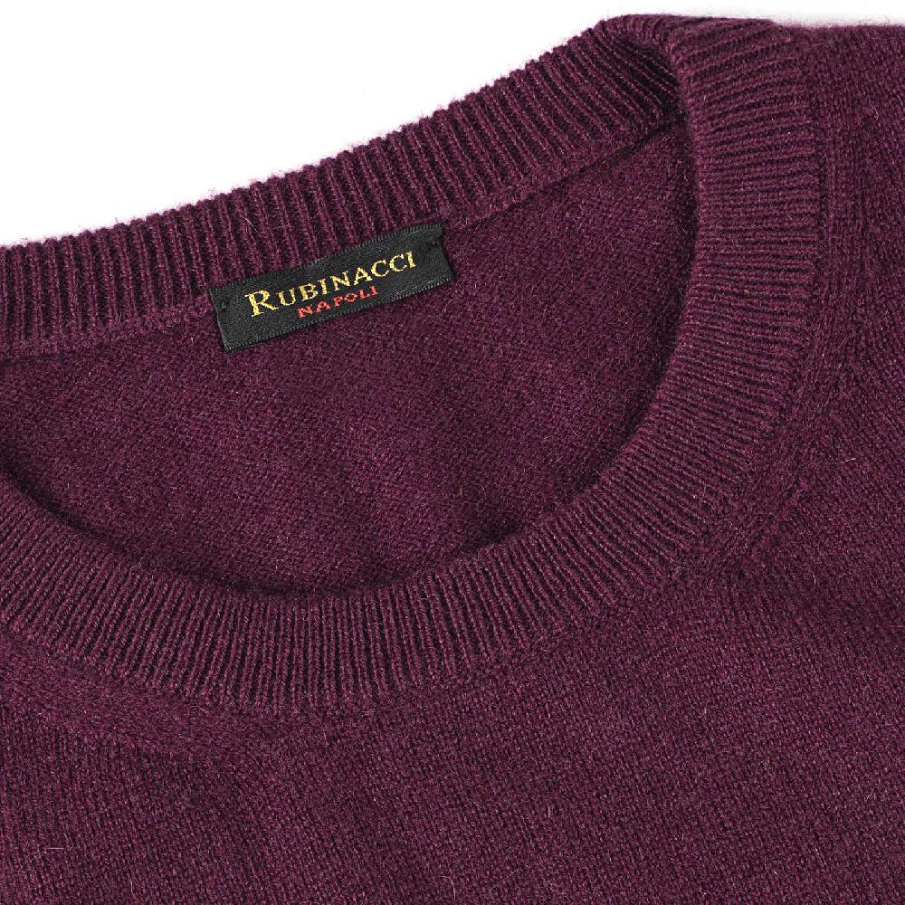Rubinacci Girocollo in cashmere vino Offerta Giorno del Papà