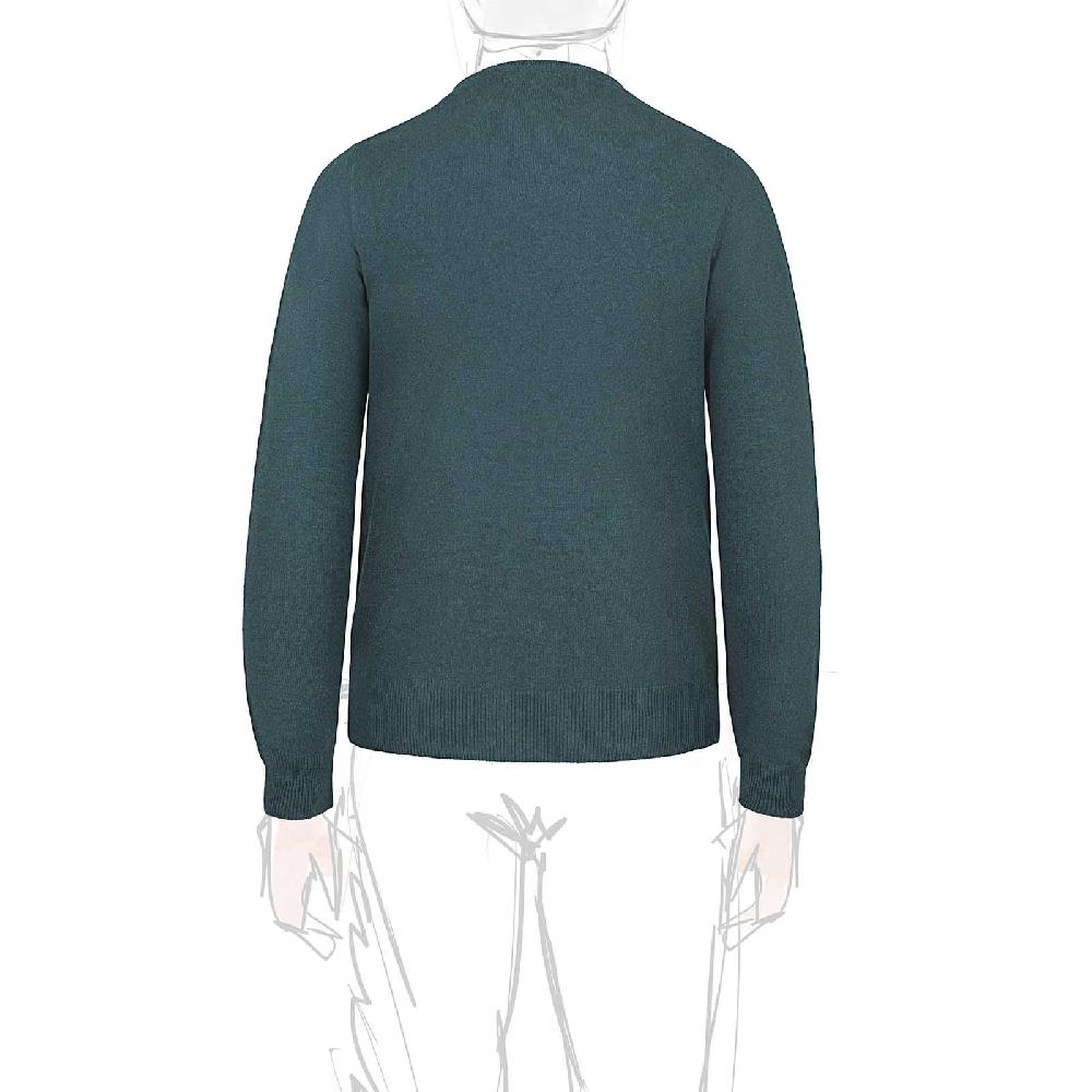 Rubinacci Girocollo in cashmere verde Offerta Anniversario