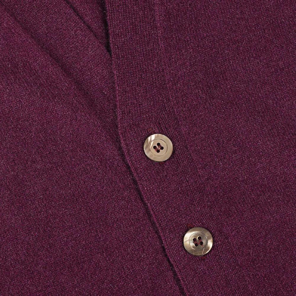 Rubinacci Gilet in cashmere vino Vendita calda