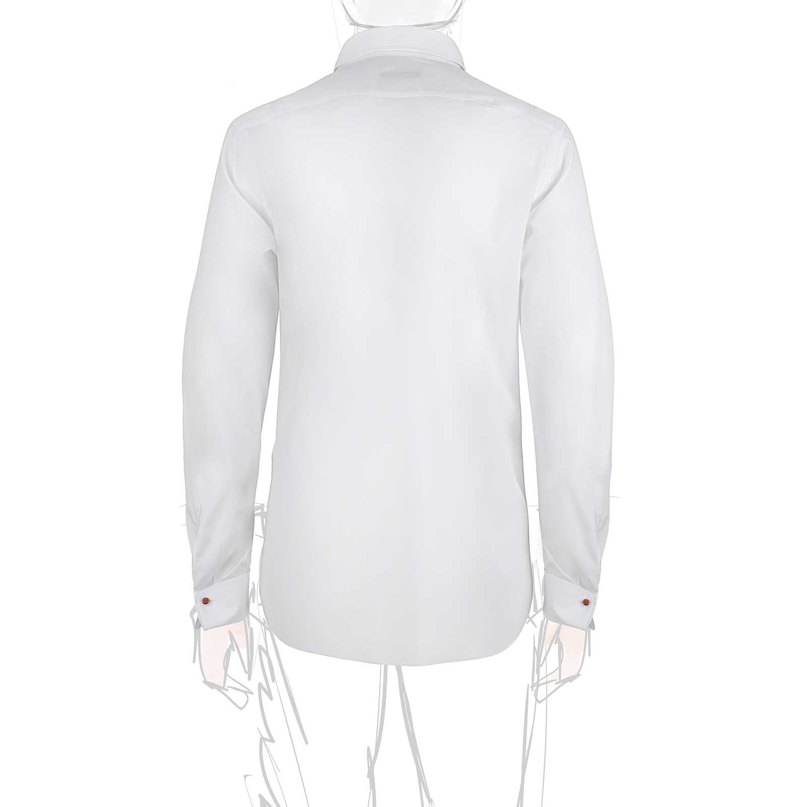 Rubinacci Camicia da smoking in cotone bianca con plisse' Lightning offer