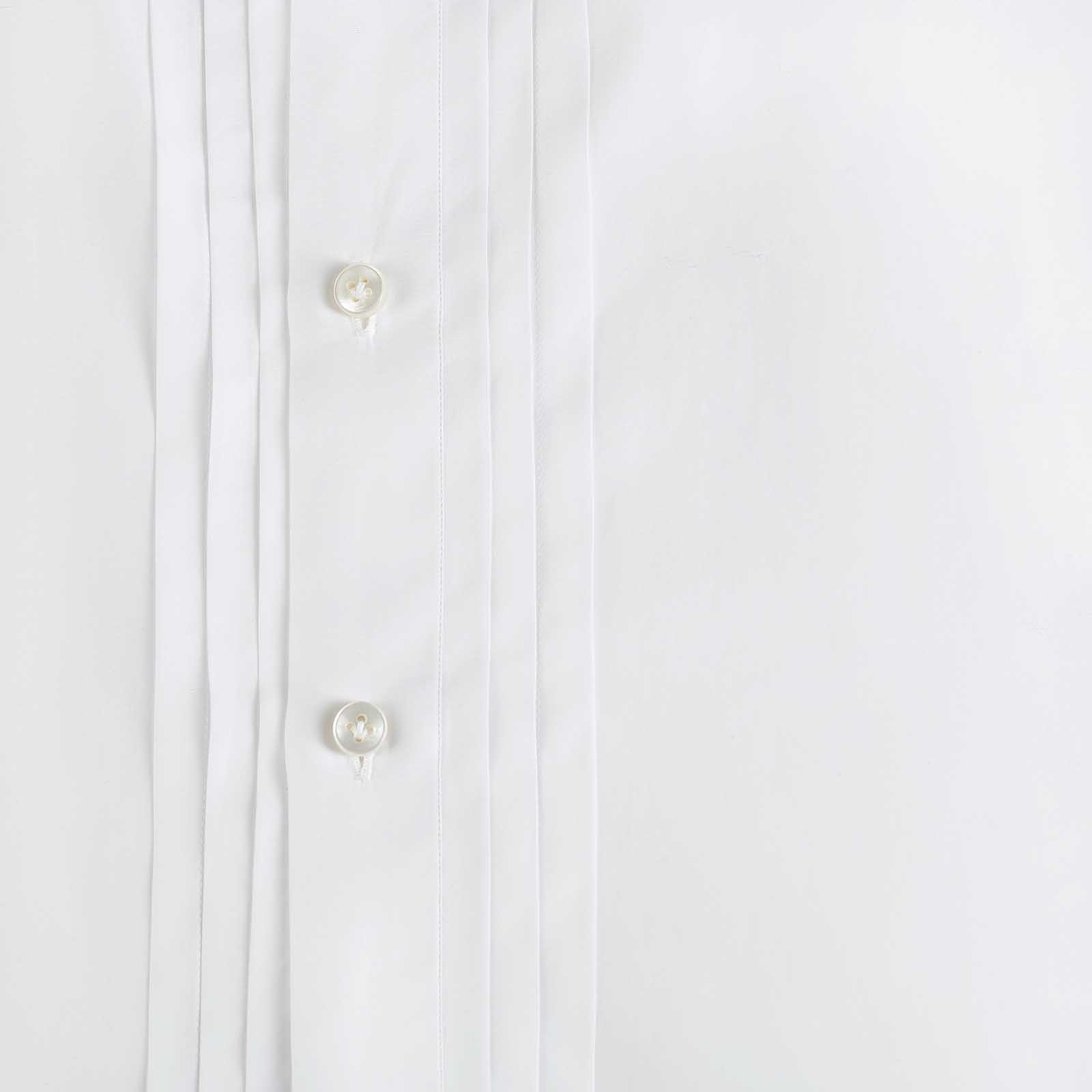 Rubinacci Camicia da smoking in cotone bianca con plisse' Lightning offer