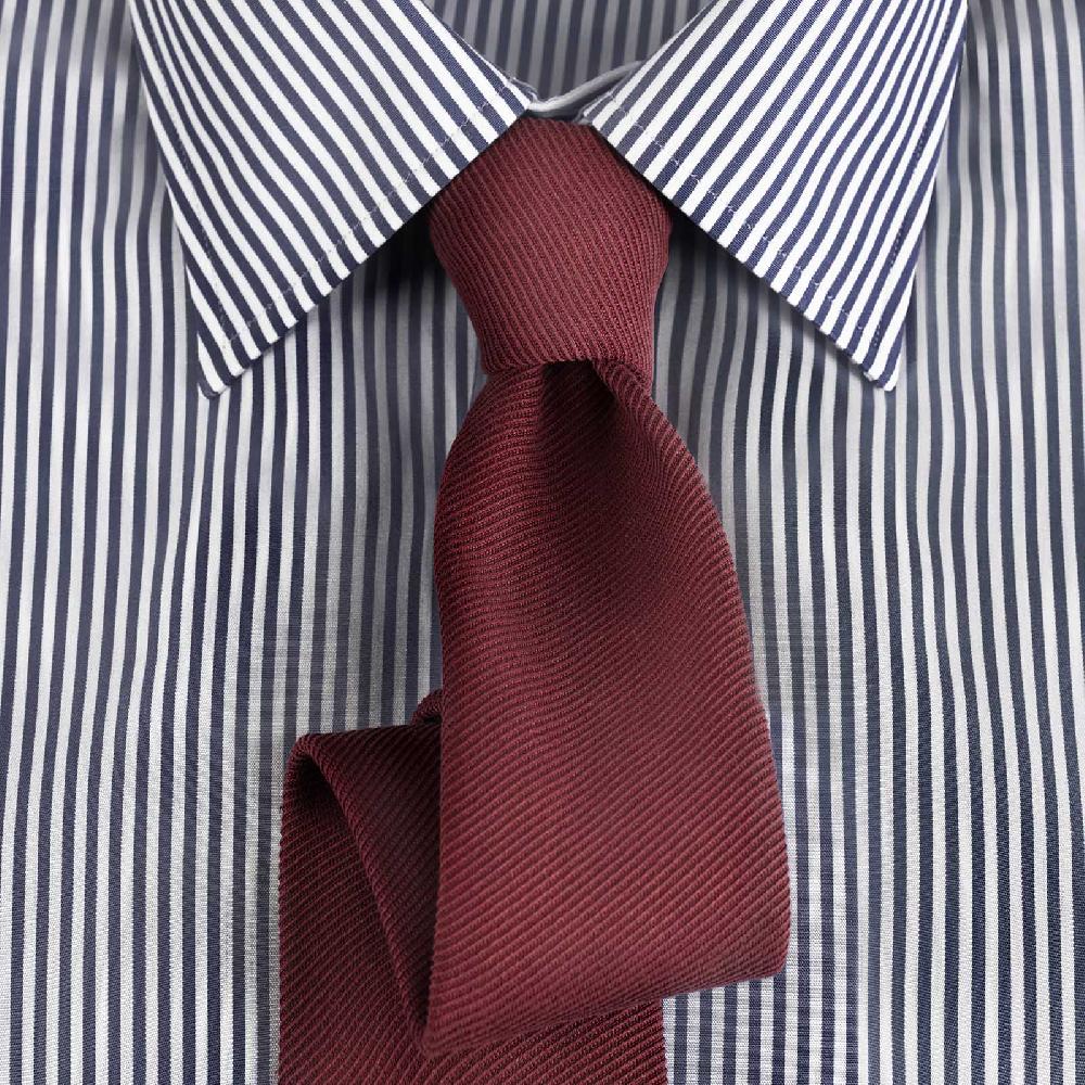 Rubinacci Camicia in cotone rigato bianco e blu Offerte stagionali
