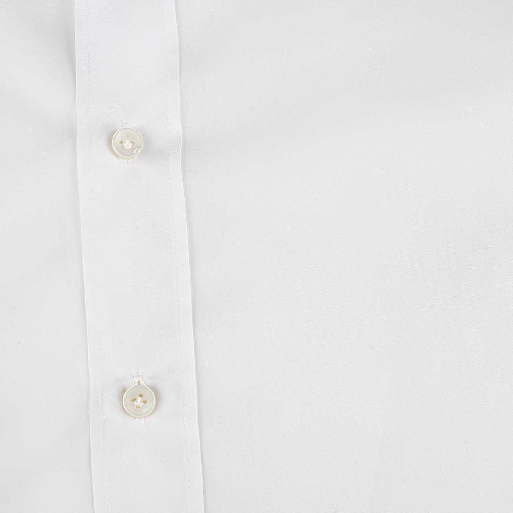 Rubinacci Camicia in cotone bianca polsi gemelli Liquidazione