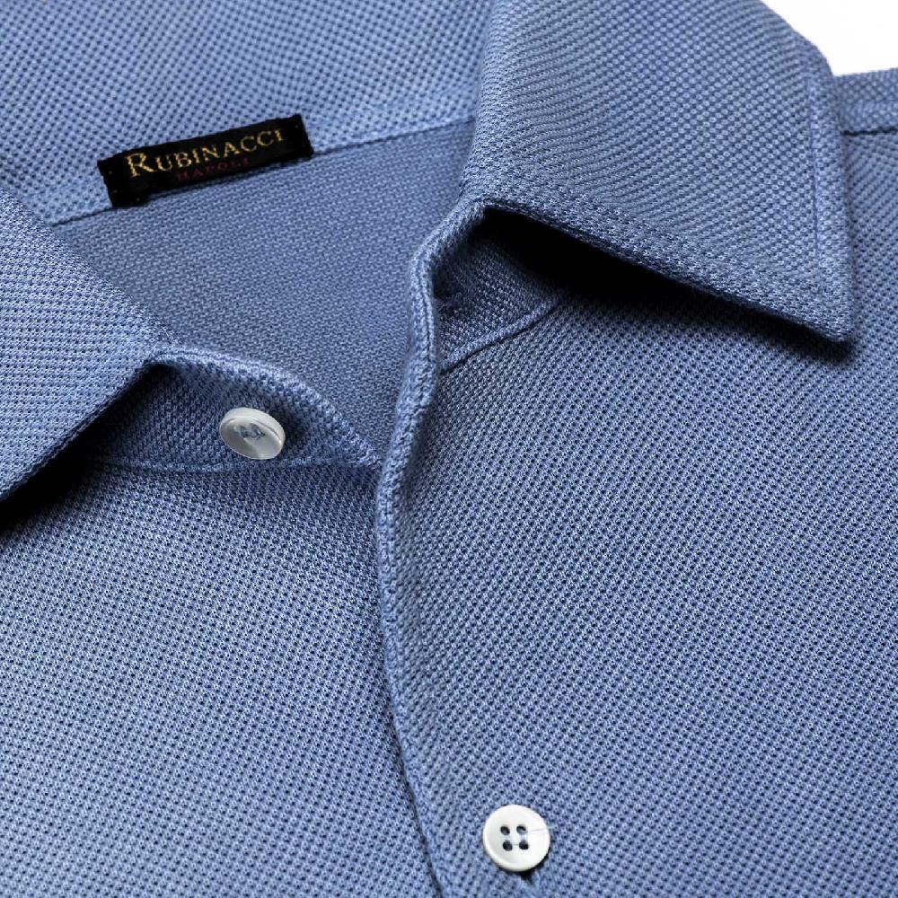 Rubinacci Camicia in piquet jeans Offerte giornaliere