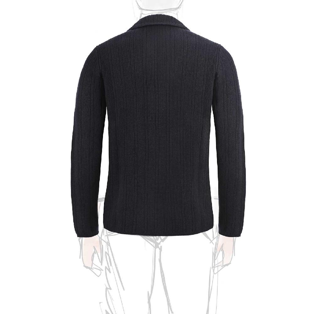Rubinacci Cardigan doppio petto cashmere blu Prezzo basso