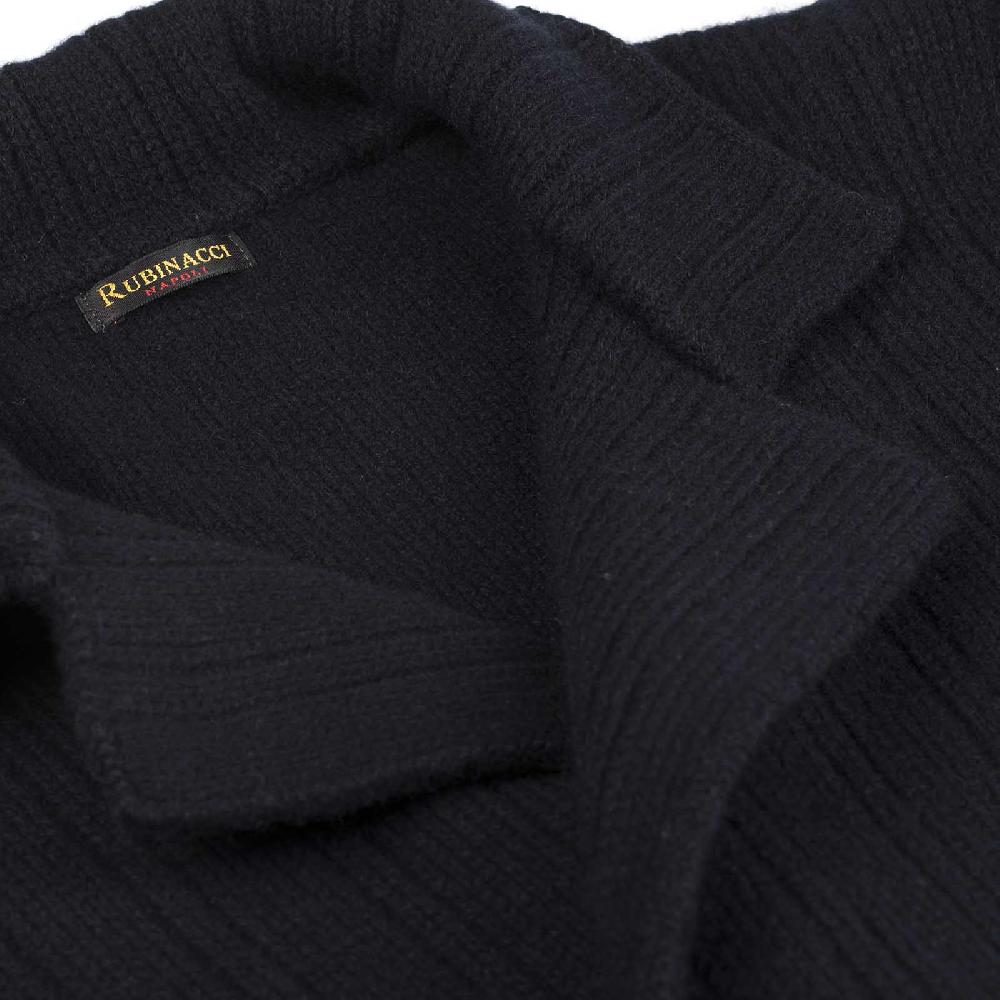 Rubinacci Cardigan doppio petto cashmere blu Prezzo basso