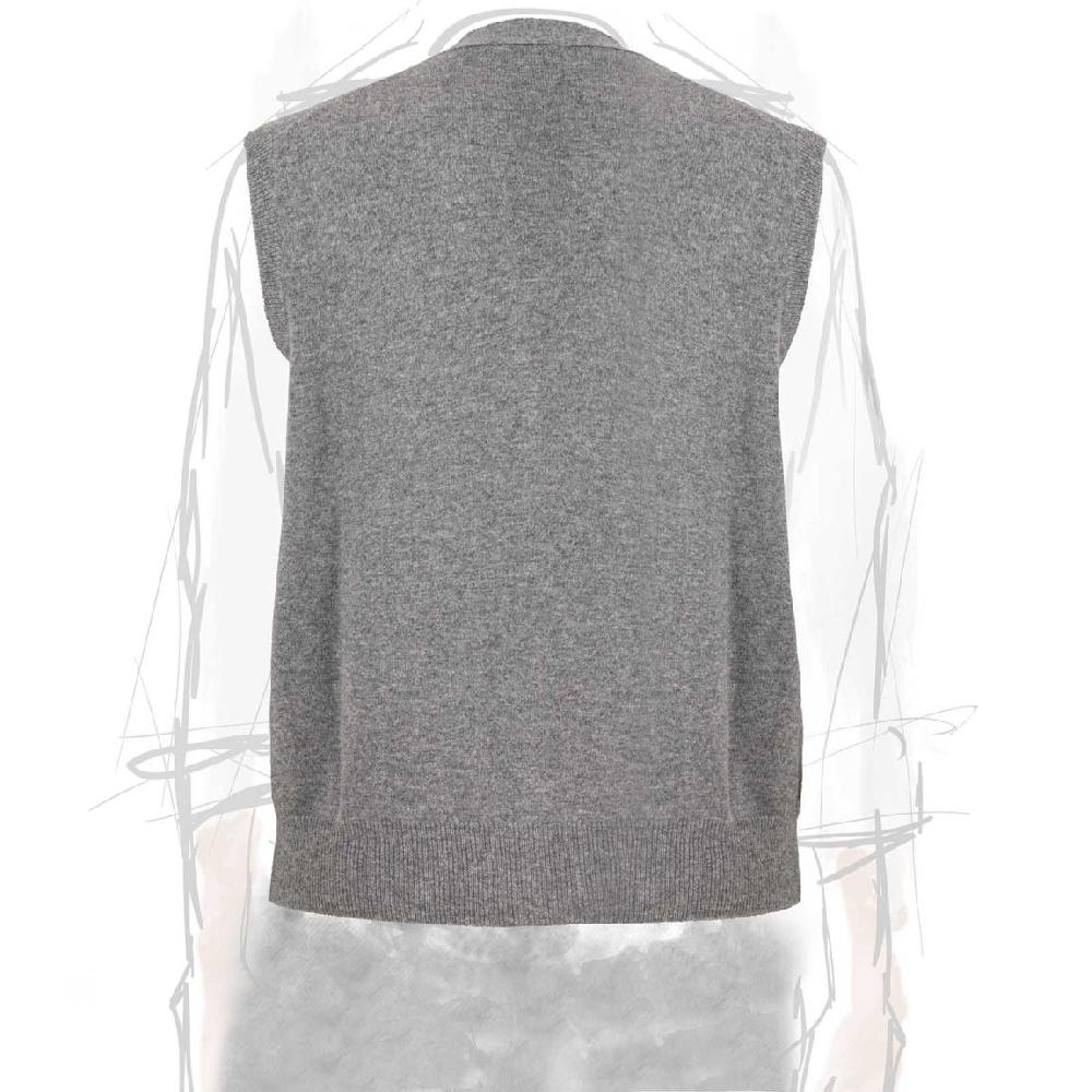 Rubinacci Gilet in cashmere grigio Ritorno libero