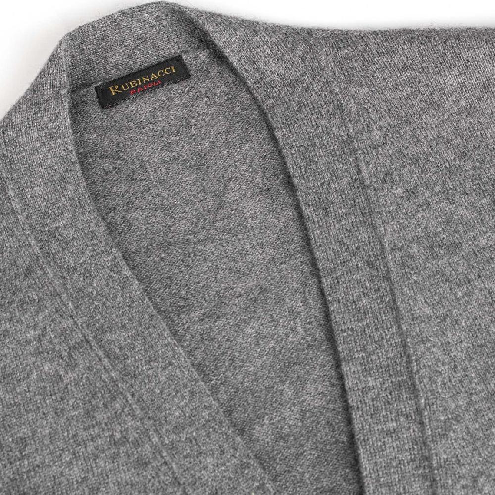 Rubinacci Gilet in cashmere grigio Ritorno libero