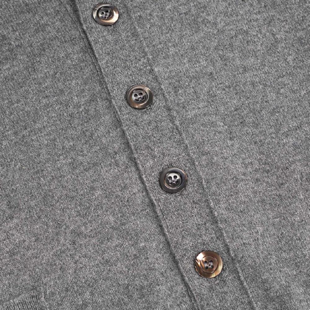 Rubinacci Gilet in cashmere grigio Ritorno libero