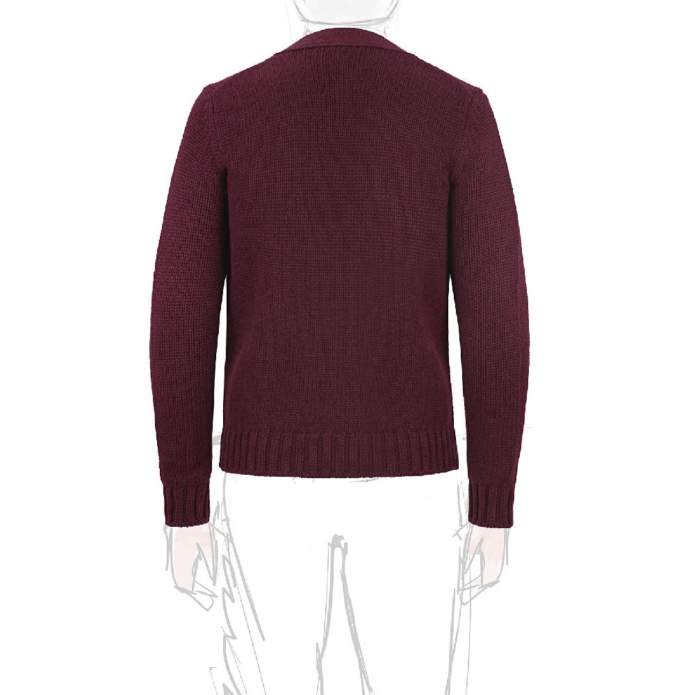 Rubinacci Cardigan cashmere bordeaux Rilascio limitato