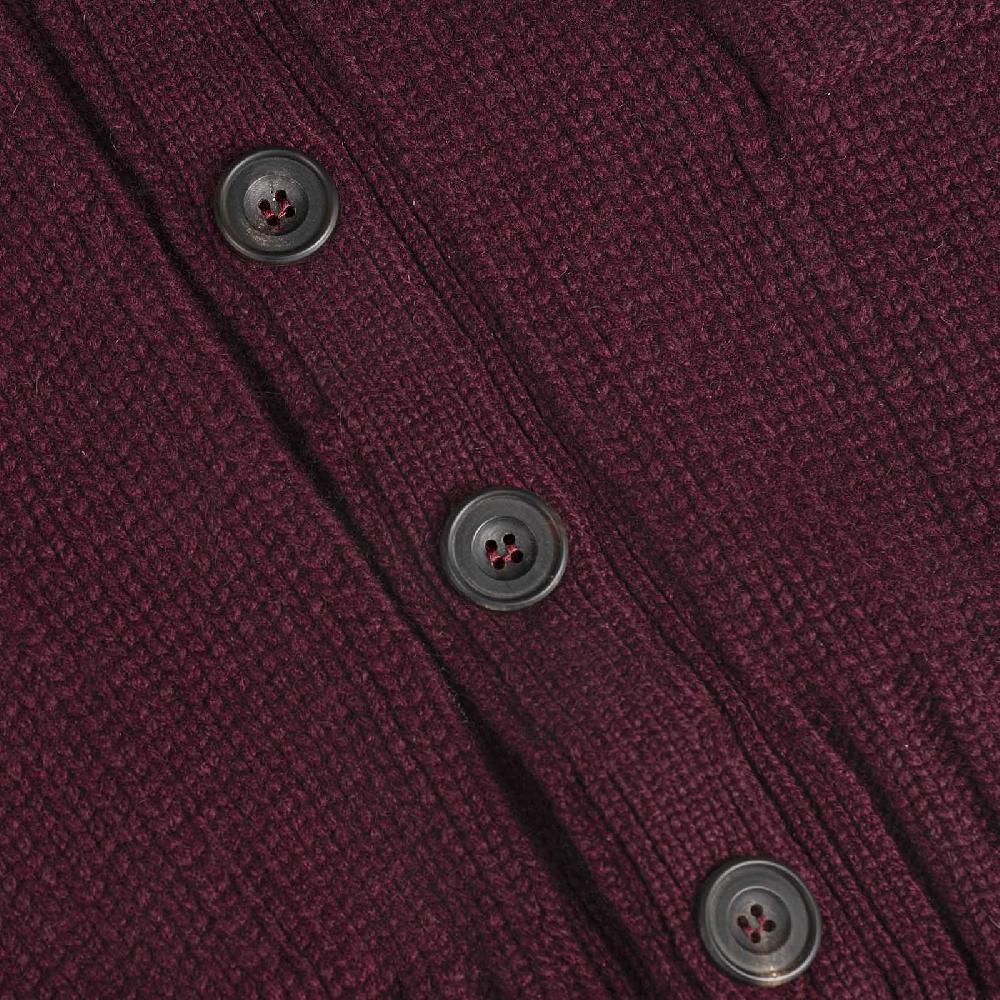Rubinacci Cardigan cashmere bordeaux Rilascio limitato
