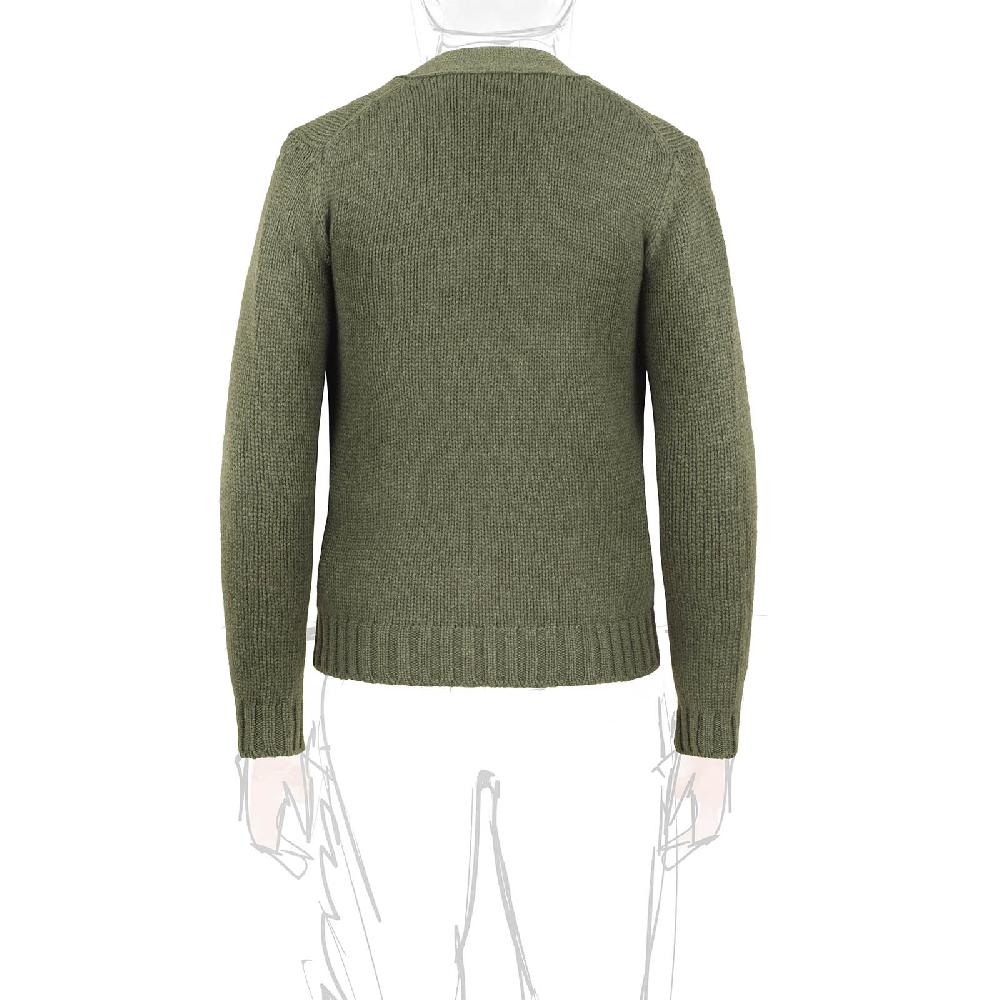 Rubinacci Cardigan cashmere verde oliva ACQUISTA ORA