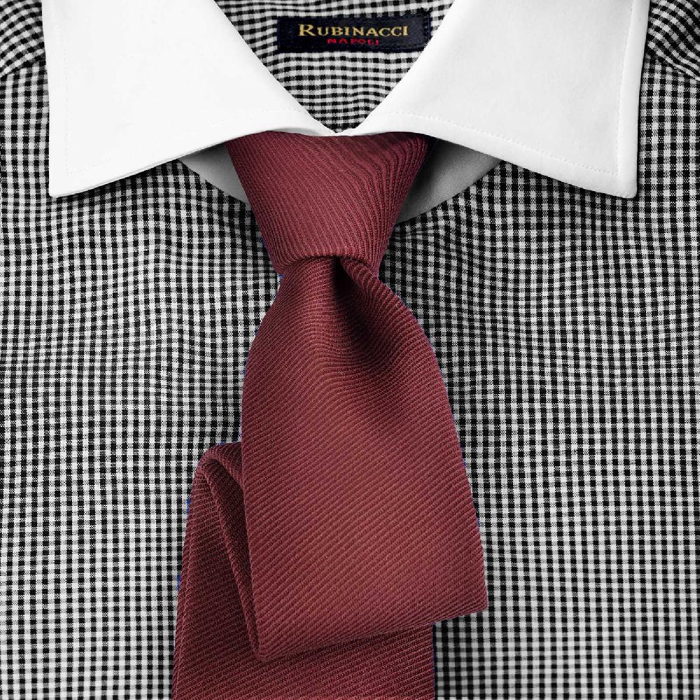 Rubinacci Camicia con collo bianco quadretto nero Discount Store per i nuovi prodotti