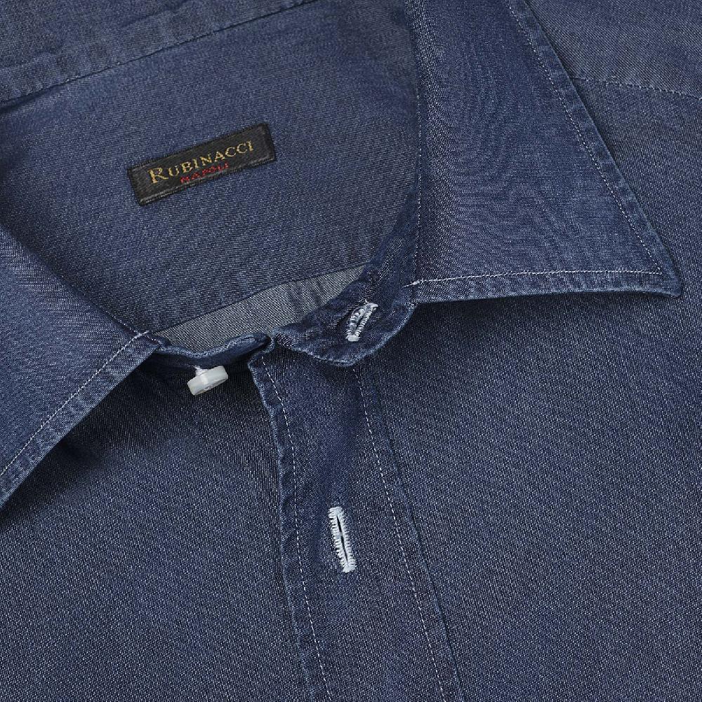 Rubinacci Camicia jeans blu Super sconto