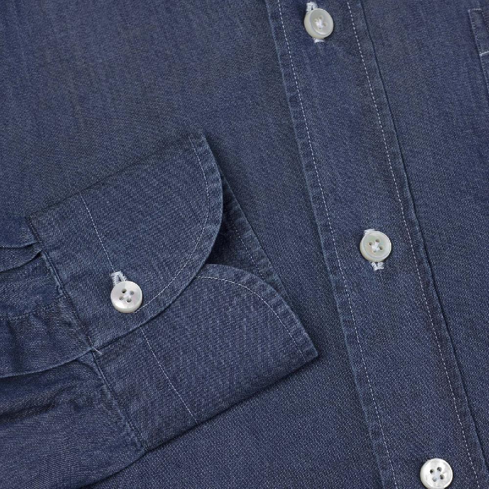 Rubinacci Camicia jeans blu Super sconto