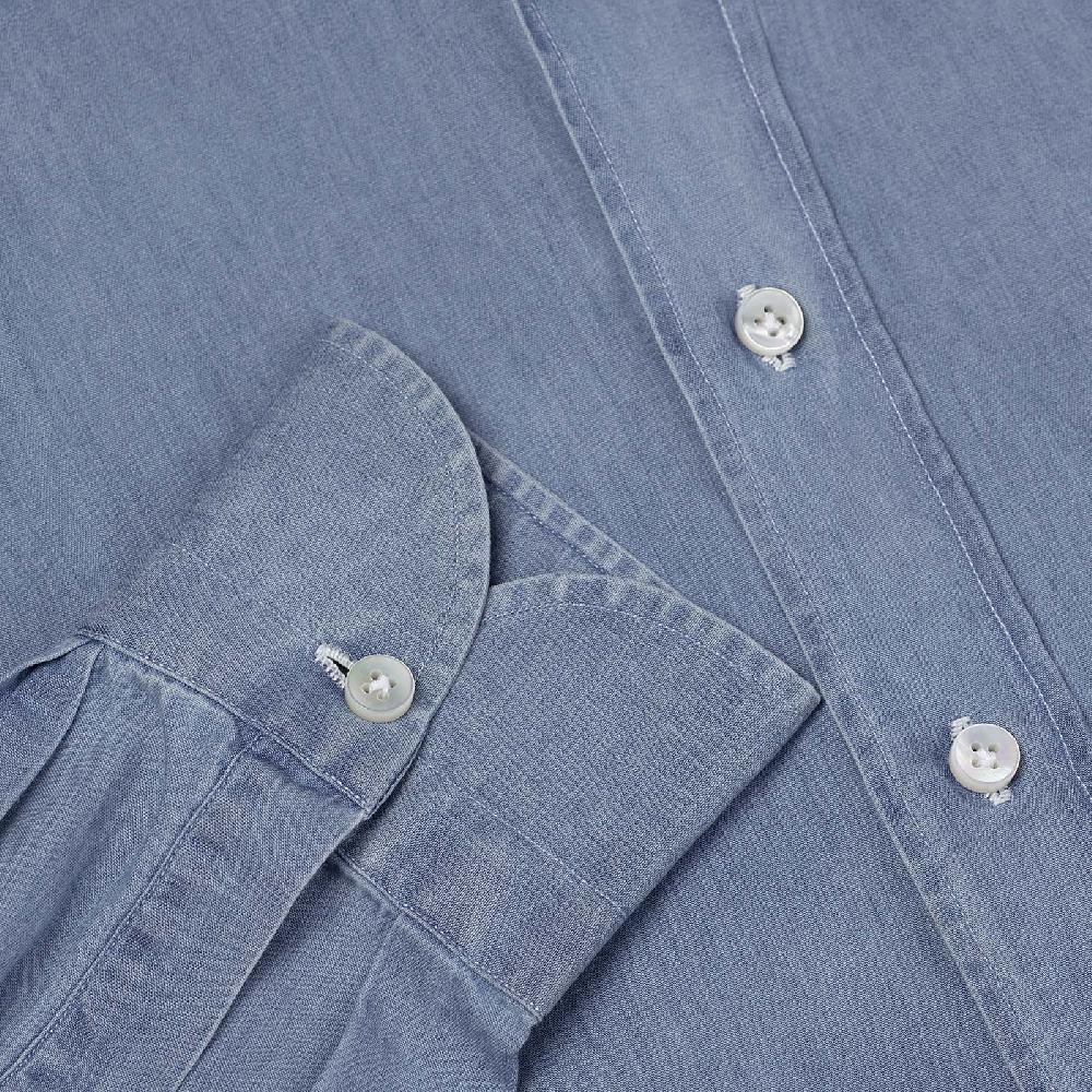 Rubinacci Camicia jeans chiaro Enormi sconti