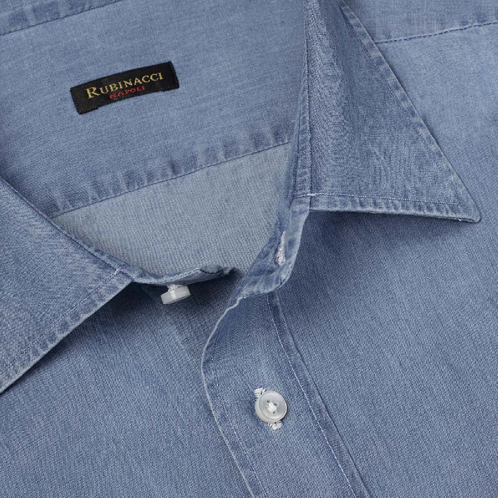 Rubinacci Camicia jeans chiaro Enormi sconti
