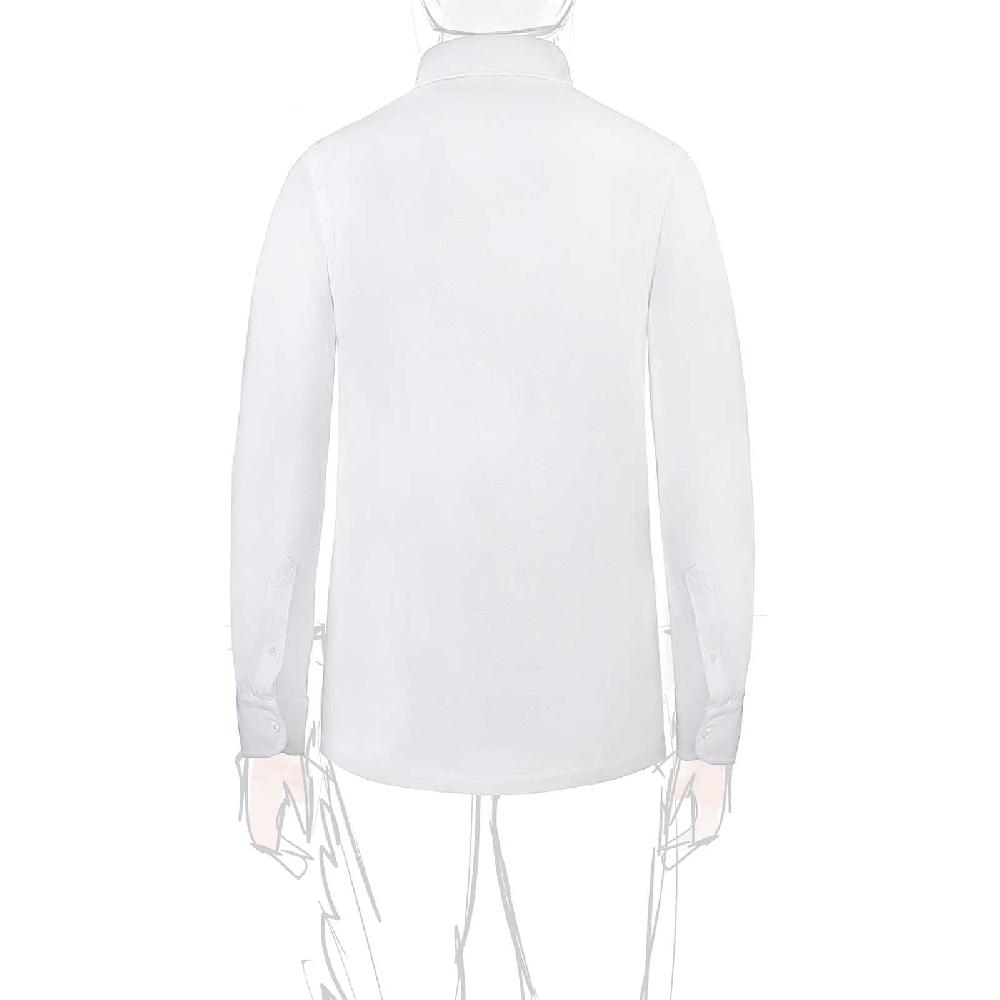 Rubinacci Camicia in piquet bianca 50% di sconto con spedizione gratuita