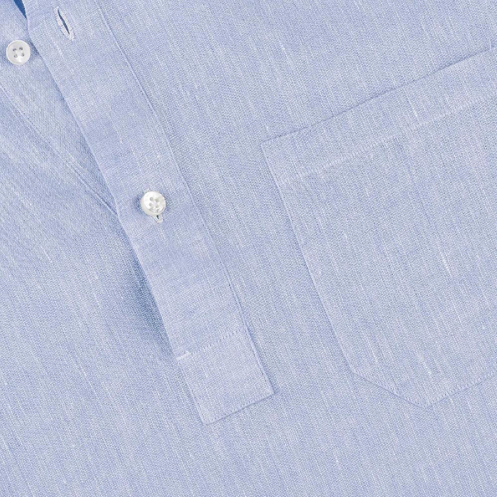 Rubinacci Polo in lino cielo Duty-free