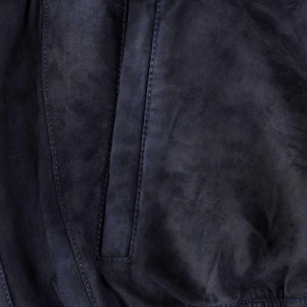 Rubinacci Bomber in camoscio blu 2025