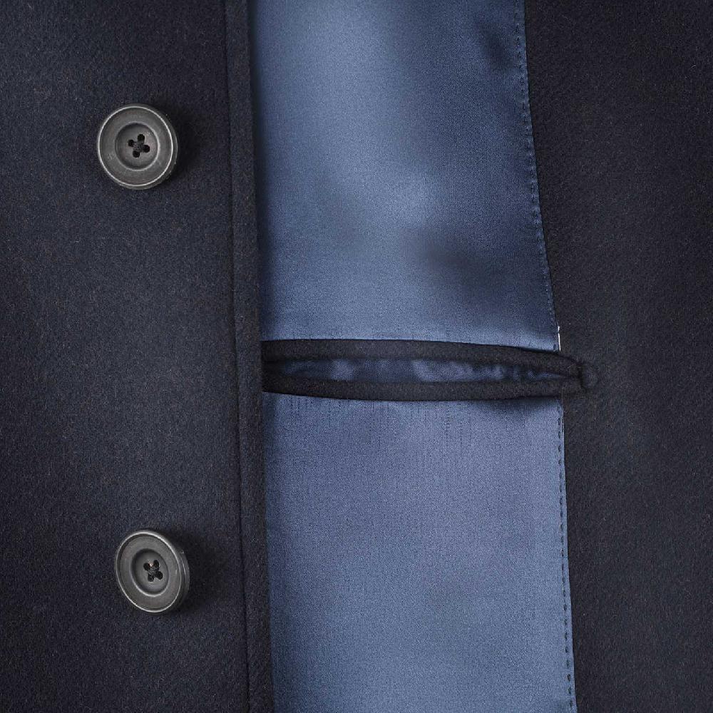 Rubinacci Cappotto raglan in lana skyfall blu Qualità