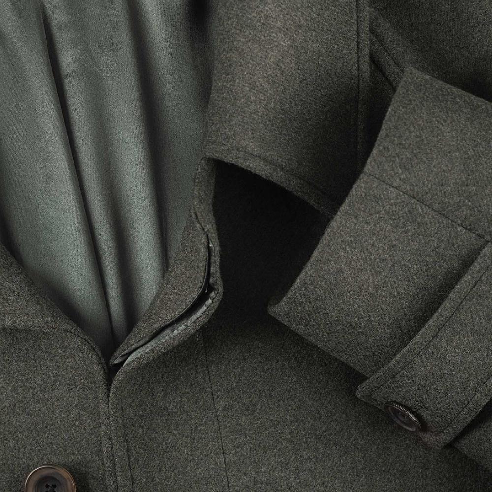 Rubinacci Cappotto raglan in lana skyfall verde Vendita