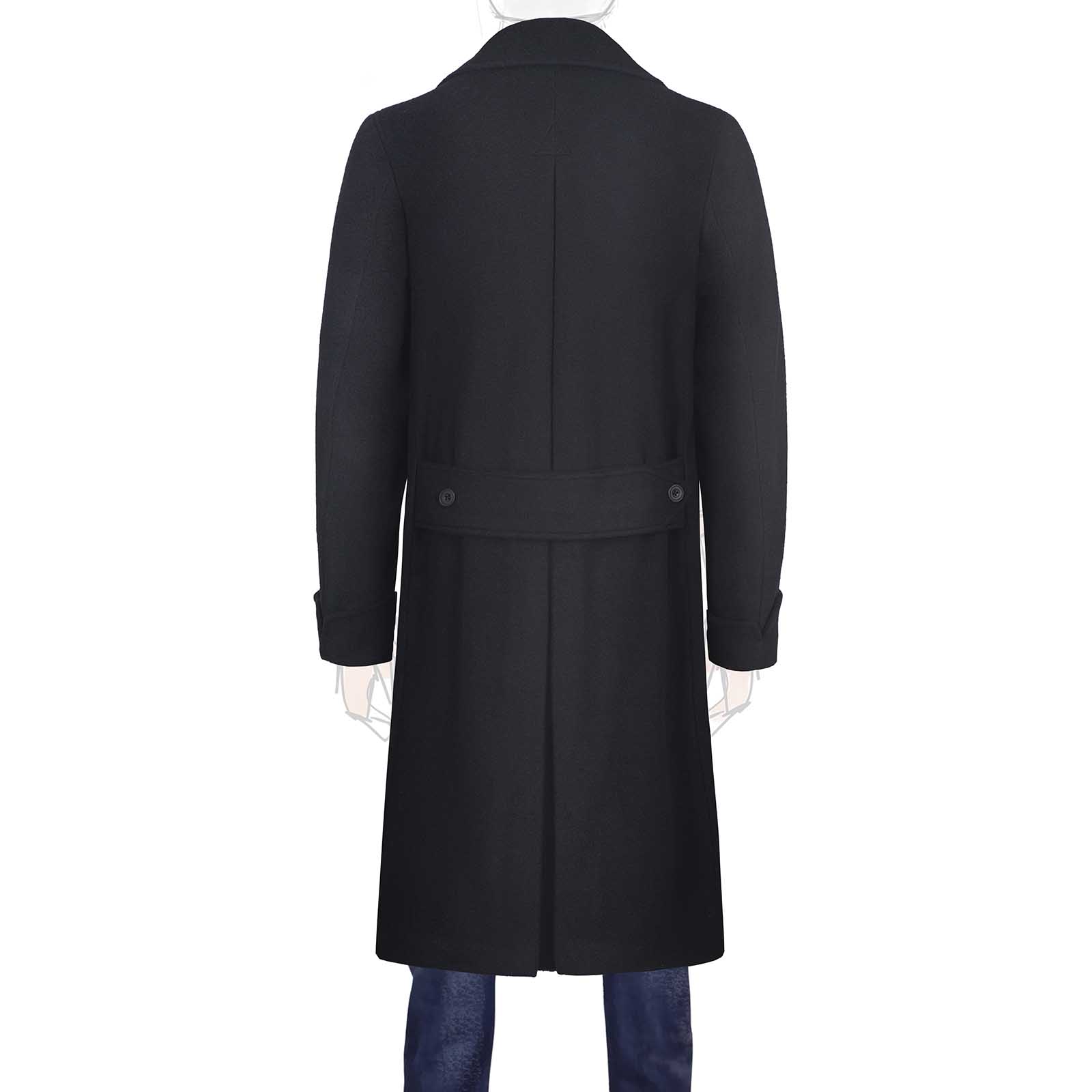 Rubinacci Cappotto ulster in cammello blu Spedizione Gratuita