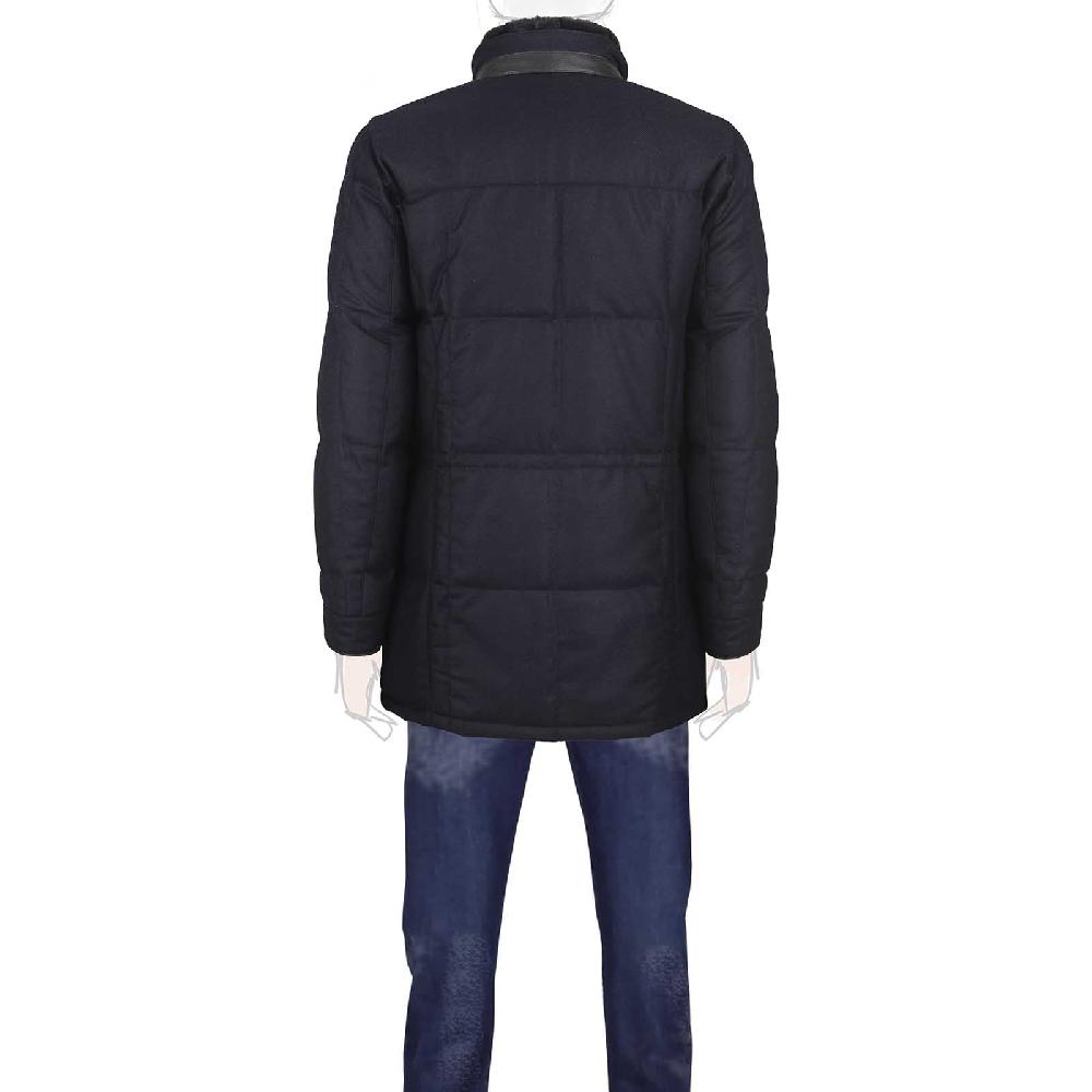 Rubinacci Piumino in lana e cashmere blu Acquista Ora