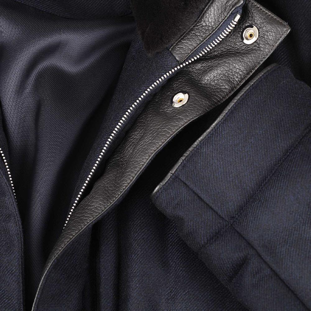 Rubinacci Piumino in lana e cashmere blu Acquista Ora