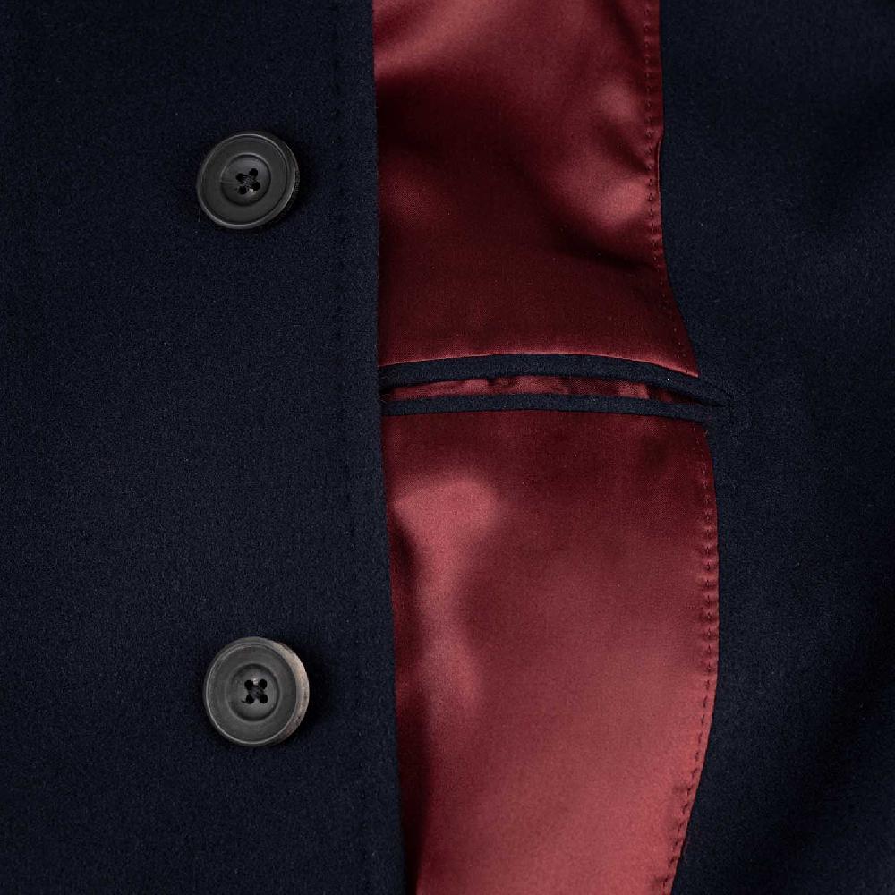 Rubinacci Cappotto Ulster in lana super 200's blu Promozione Limitata