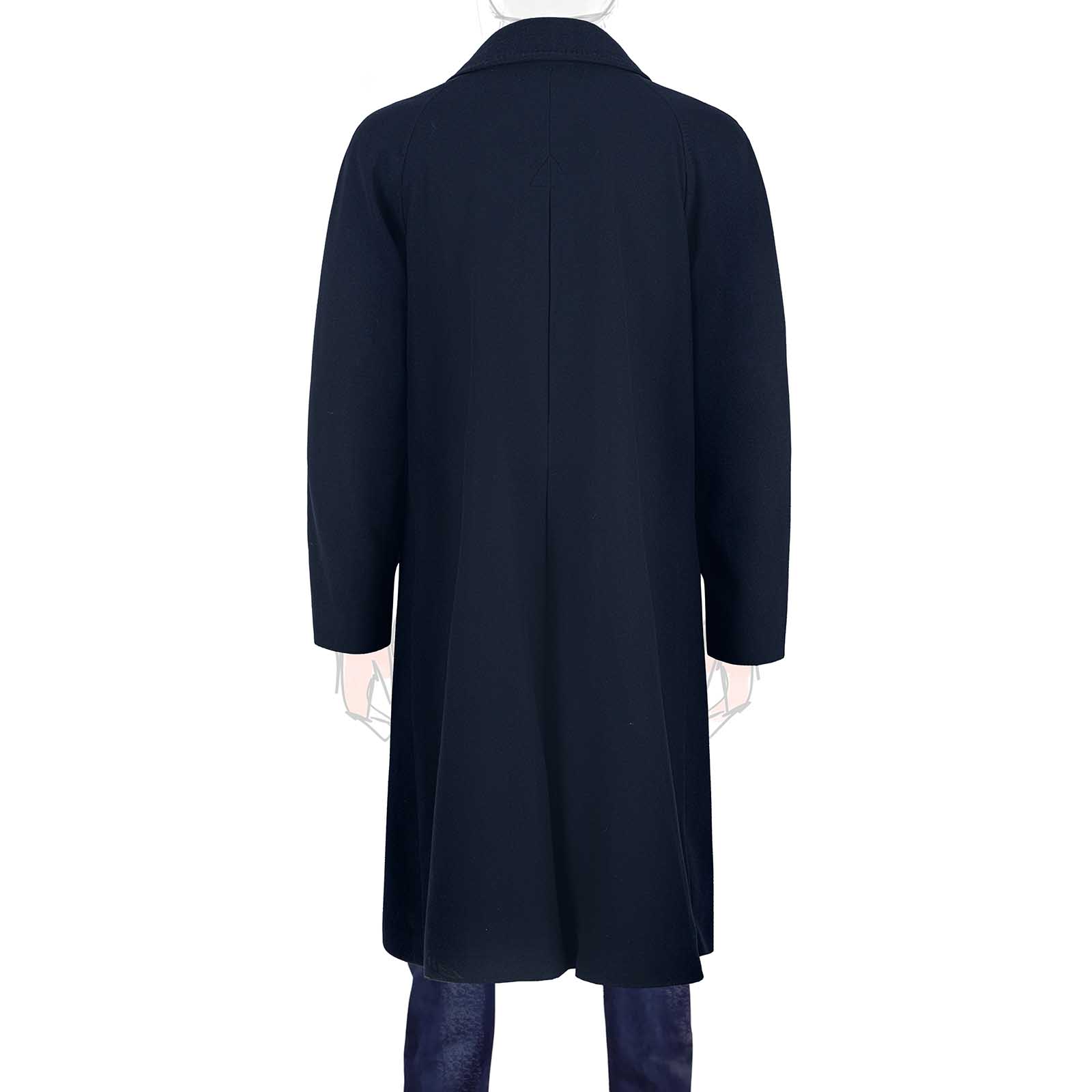 Rubinacci Cappotto raglan in lana super 200's blu Fino Al -60%