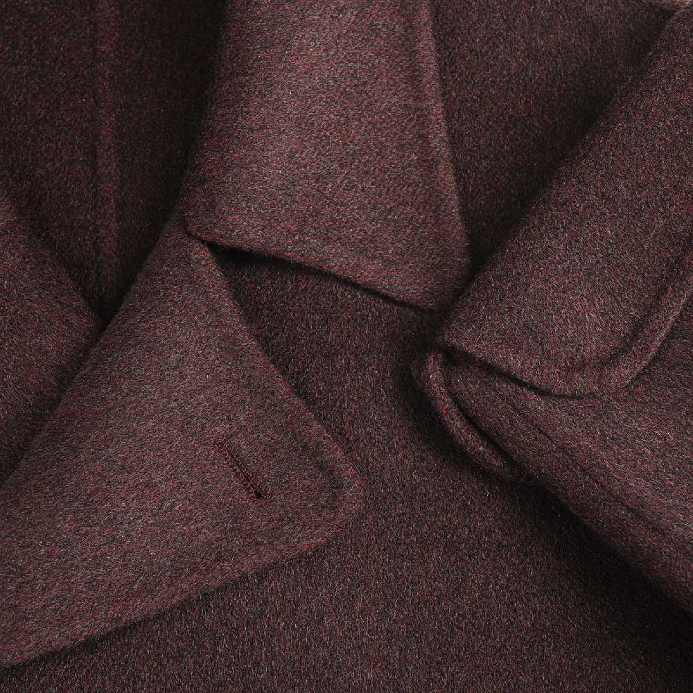 Rubinacci Cappotto doppio petto in cashmere bordeaux Limited Edition Shopping Online