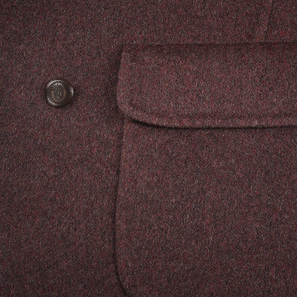 Rubinacci Cappotto doppio petto in cashmere bordeaux Limited Edition Shopping Online