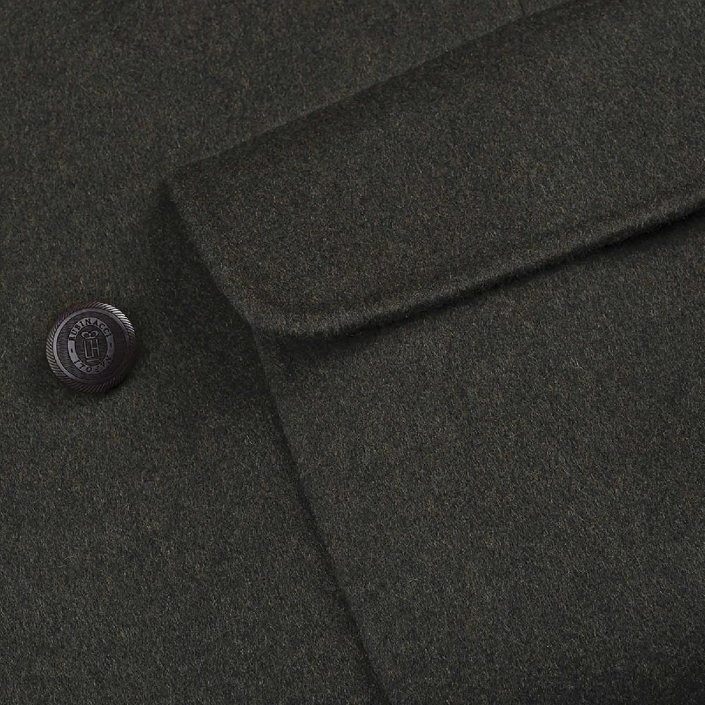 Rubinacci Cappotto doppio petto in cashmere verde Presa