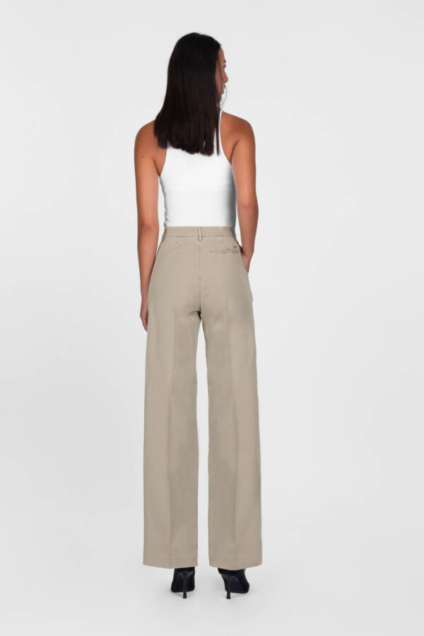 Sartoria Tramarossa PANTALONE AURELIA WIDE LEG GABARDINA DI COTONE SAND Spedizione Gratuita