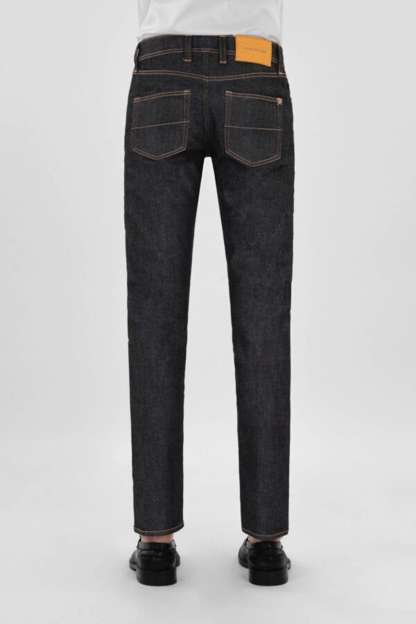 Sartoria Tramarossa JEANS LEONARDO ZIP SS SLIM IN DENIM STRETCH LIZARD MADREPERLA BLU SCURO Convenienza