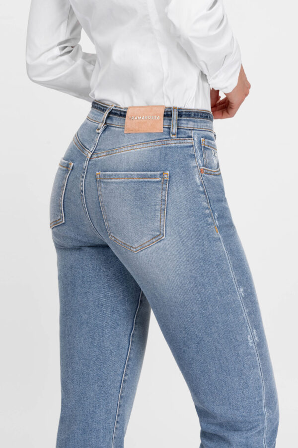 Sartoria Tramarossa JEANS AMERICA SLIM IN DENIM BLU MEDIO Promozione