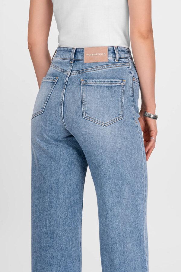Sartoria Tramarossa JEANS VIOLA WIDE LEG IN DENIM BLU CHIARO Soddisfazione Garantita