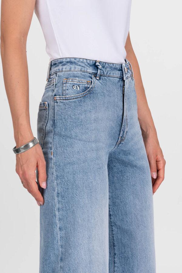 Sartoria Tramarossa JEANS VIOLA WIDE LEG IN DENIM BLU CHIARO Soddisfazione Garantita