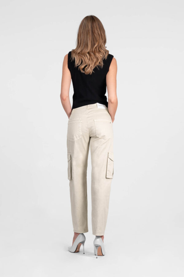 Sartoria Tramarossa PANTALONE LUCIA MUM IN GABARDINA DI COTONE BEIGE Negozi Online