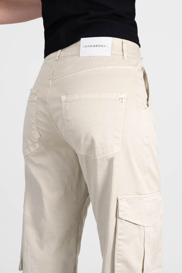 Sartoria Tramarossa PANTALONE LUCIA MUM IN GABARDINA DI COTONE BEIGE Negozi Online