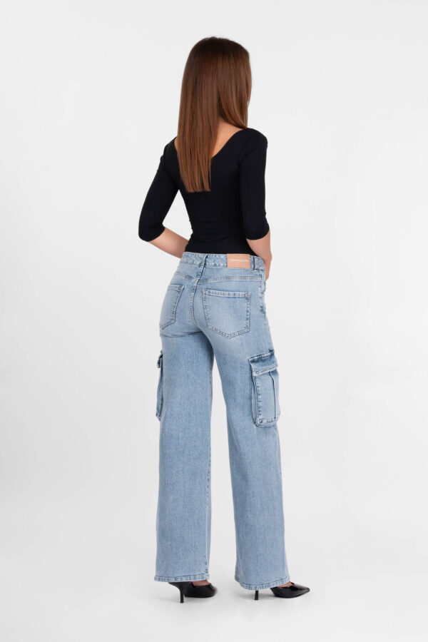 Sartoria Tramarossa JEANS PETRA WIDE LEG IN DENIM BLU CHIARO Acquista Ora