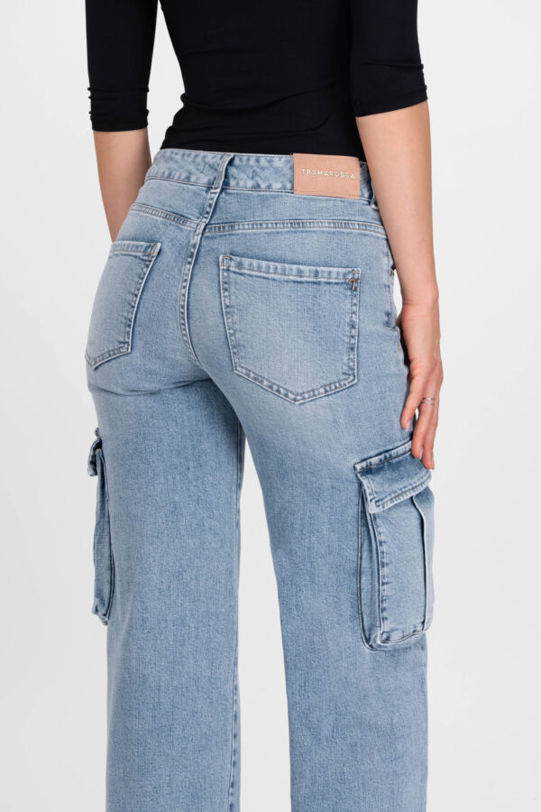 Sartoria Tramarossa JEANS PETRA WIDE LEG IN DENIM BLU CHIARO Acquista Ora