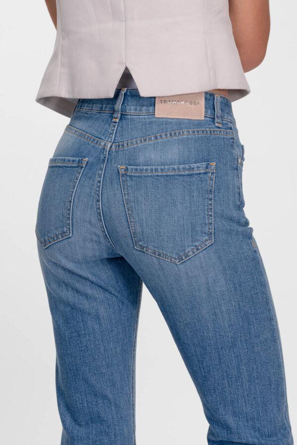 Sartoria Tramarossa JEANS MONICA FLARE CUT FLARE IN DENIM BLU MEDIO Sottocosto