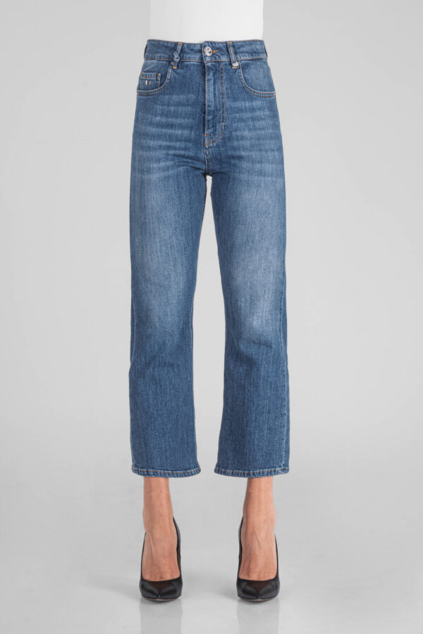 Sartoria Tramarossa JEANS MONICA FLARE CUT FLARE IN DENIM BLU MEDIO Sottocosto
